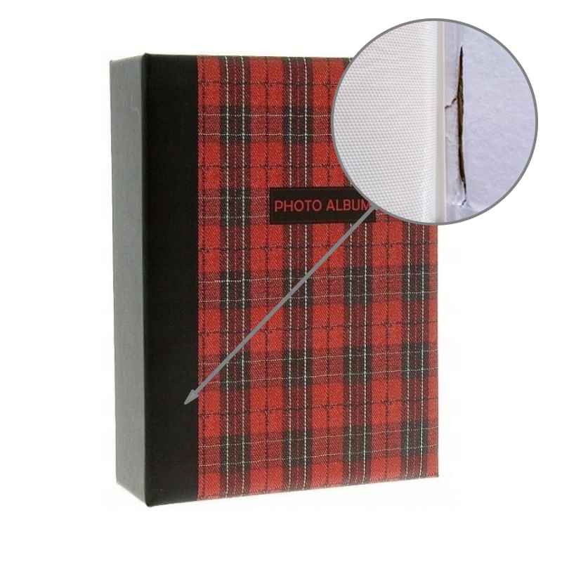 Album foto Scot, capacitate 100 fotografii 10x15, format portrait, tip carte, rosu, RESIGILAT - imagine 4